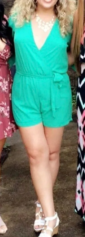 Long Sleeve, Short Pant Romper Green Size L thumbnail 5