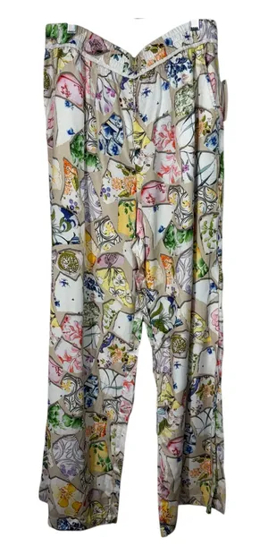 Anthropologie Broken Ceramic Piece Print High Waisted Wide Leg Pants Medium NWT thumbnail 1