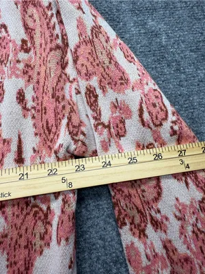 HEMANT & NANDITA Womans Medium Pink Paisley-Print open front long Cardigan thumbnail 5
