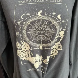 TruSelf Witchy Graphic Long Sleeve Top – Green – Size Medium thumbnail 3