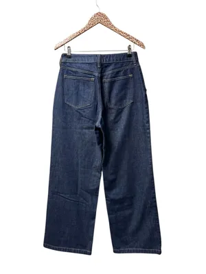 Abercrombie & Fitch High Rise Wide Leg Denim Jeans Blue Curve Love 27 LONG TALL thumbnail 2