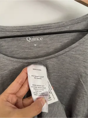 Quince Medium Maternity & Nursing Long Sleeve Relaxed Fit Tee Heather Grey thumbnail 2