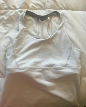 athleta white tank top Size M thumbnail 1
