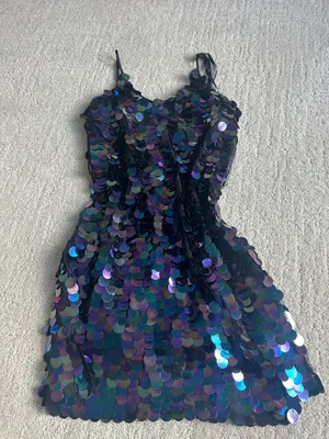 Francesca's Sequin Dress Black thumbnail 1
