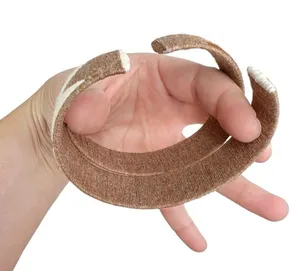 Brown & White Yarn Wrapped Aztec Native Pattern Cuff Bracelets thumbnail 6