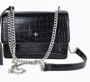 Peta & Jain Princess Polly Black Croc Handbag thumbnail 1
