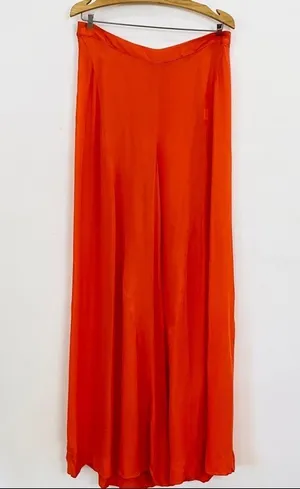Wayne 100% silk straight leg trousers NEW thumbnail 3