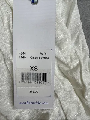 Southern Tide Smocked Babydoll Top Womens XS White NWT Ruffle Coastal Preppy thumbnail 6