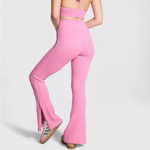 PINK - Victoria's Secret New SOFT SEAMLESS CABLE FLARE LEGGINGS‎ thumbnail 4