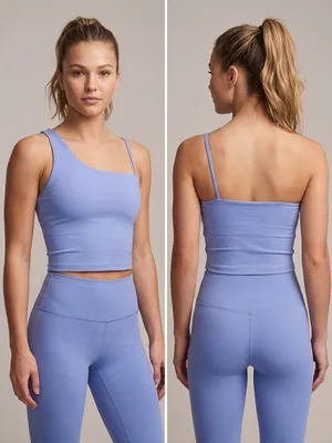 OFFLINE by AERIE Real Me XTRA Asymmetrical Tank Top RARE Discontinued Blue Lrg thumbnail 2
