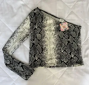 Copper Closet Snakeskin Crop Top thumbnail 1