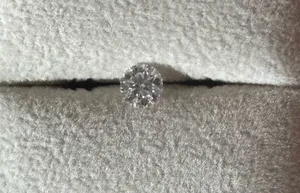 White moissanite .8 carat gra certified thumbnail 1