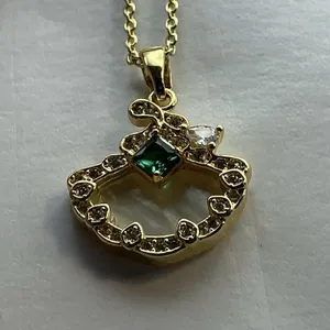 Eden by Adina Eden Mother of Pearl Fan Shell CZ Necklace 14K Gold Plated thumbnail 8