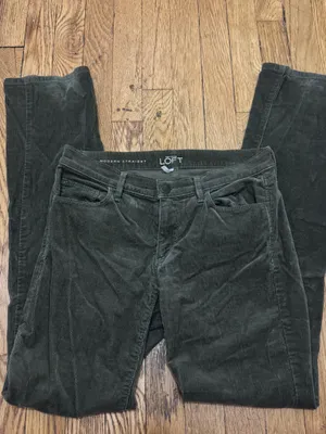 Loft low rise vintage corduroy straight leg pants thumbnail 2