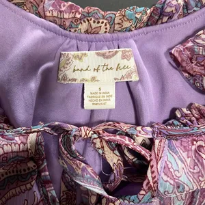 FREE PEOPLE Band Of The Free Boho Paisley Purple Maxi Dress Women’s Sz S EUC thumbnail 6
