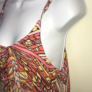 - Felicity and Coco Summer maxi dress size M Orange and yellow Art Deco thumbnail 9