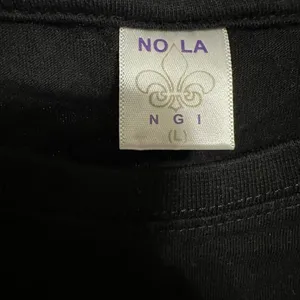 NOLA New Orleans Saint black/gold sweatshirt style long sleeve crop top thumbnail 3