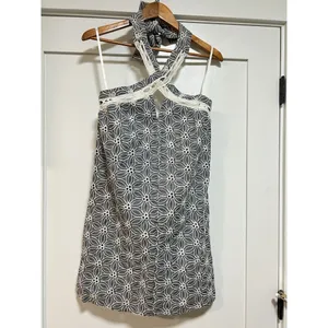 J.O.A.‎ lace trim halter Dress Navy And White NWT thumbnail 3