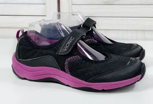 Vionic Sunset Orthotic Mary Jane Comfort Sneakers Shoes‎ Black Pink 7 thumbnail 1