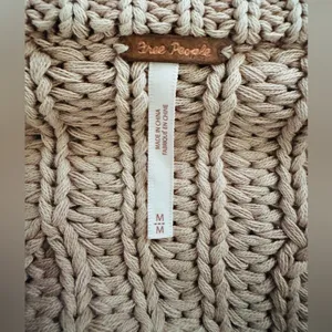 BEST Free People Sweet Nothing Cardi NWOT - Medium - Sandcastle Tan Beige Knit thumbnail 8