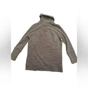 Lululemon Athletica Cowl Neck Pullover Heather Grey Black Cozy Funnel Neck thumbnail 3