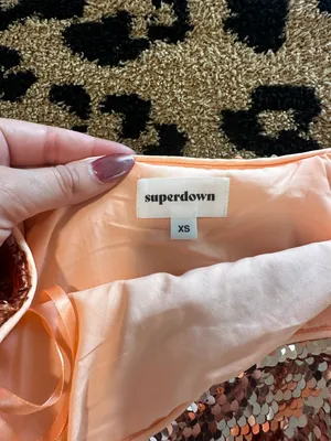 superdown Sequin Pink Mini Skirt Size XS thumbnail 4