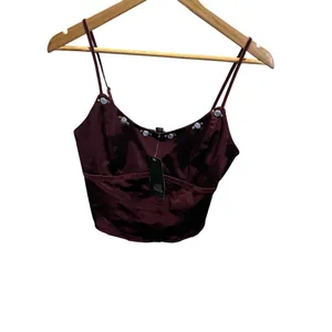 Wild Fable Burgundy Sleeveless Smocked Back Crop Top‎ Size S Fairy Y2K thumbnail 2