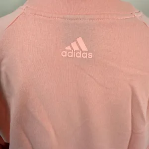 Adidas Womens Peach Coral Embroidered Logo Crewneck Sweatshirt Raglan Large thumbnail 5