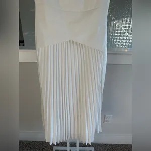 Commense White Dress with Pleated Front thumbnail 7