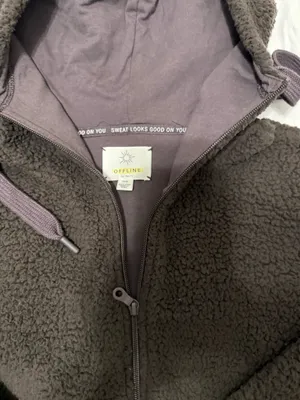Aerie offline brown Sherpa jacket thumbnail 3