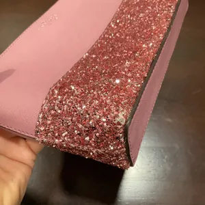Kate Spade Ny Ramey Greta Saffiano Leather‎ Glitter Small Pink Peony Crossbody thumbnail 7