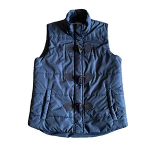 Bagatelle Vest Navy Quilted Size Small Toggles Zip Snap Button Cabin Lodge Fall thumbnail 9