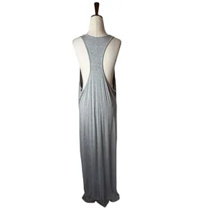 Fabletics Lliana Maxi Dress Women XXL Gray Racerback Side Slit‎ Athleisure Yoga thumbnail 3