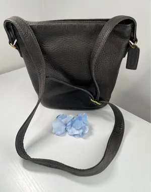 Vintage Coach Sonoma‎ Small Bucket Bag Espresso Pebbled Leather 4907 1995 thumbnail 1