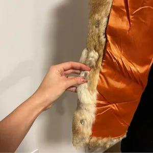 Opera Fur Jacket Women's Vintage Warm Luxury‎ Golden Brown thumbnail 5