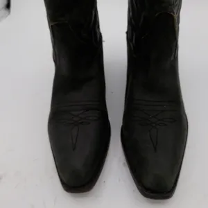 Wild Pair Black Leather Western Cowboy Boots Women 7B Pointed Toe Brazil thumbnail 4