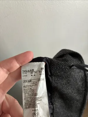 United Colors of Benetton Wool Silk Herringbone Pleated Skirt Size 38 thumbnail 5