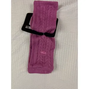 Nike Knit Gauntlet Purple Cable Knit Arm Warmers Fingerless Gloves One Size NWT thumbnail 2