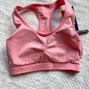 NWT Reebok Sports Bra Womens S Pink Racerback Seamless Gym Yoga Activewear thumbnail 7