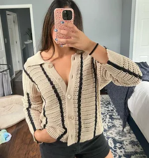 Elan Button-Up Knit Sweater thumbnail 1
