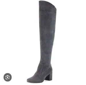 Steve Madden Jacoby Over the Knee Vegan Suede Boots Gray Size 7.5 Pointed Toe thumbnail 4