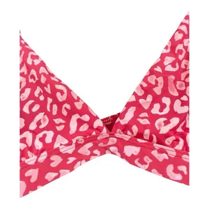 Fabletics Naked Feel Triangle Bralette Size XL Haute Red Leopard Kiss NWT thumbnail 5