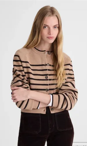 Madewell Raglan-Sleeve Cropped Cardigan in Merino Wool thumbnail 1