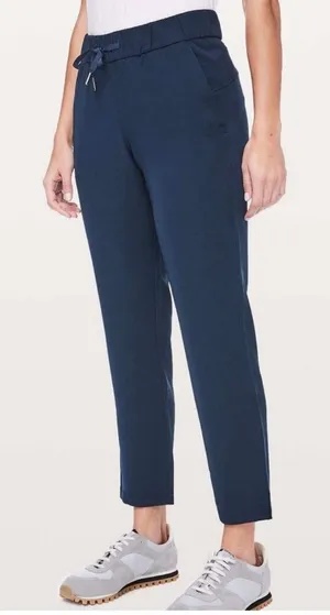 Lululemon Keep Moving Pant 7/8 High-Rise Pull On Elastic Pants Navy Blue Size 2 thumbnail 1