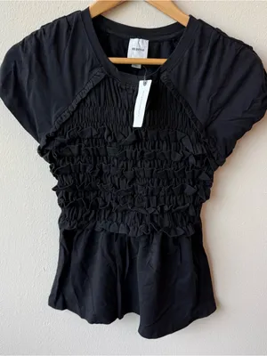 Anthropologie Maeve Smocked Sleeveless Ruffle Top thumbnail 2
