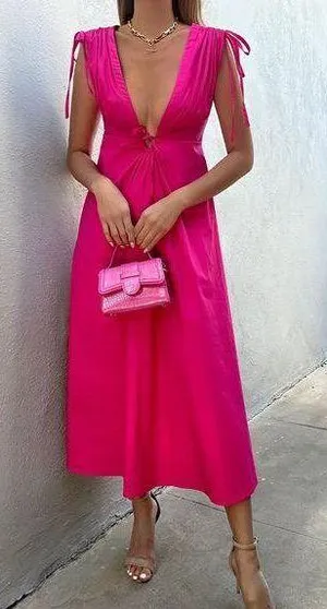 Pink Tahoe Midi Dress thumbnail 1