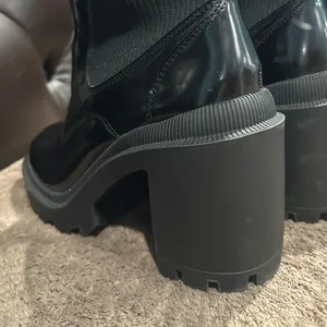 Forever 21 Black Heeled Boots with Chunky Sole thumbnail 6
