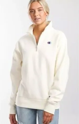 Champion White Long Sleeve Logo Print Sweatshirt M NEW thumbnail 1