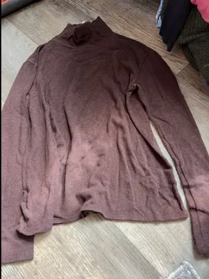 Reformation brown turtleneck sweater top small thumbnail 6