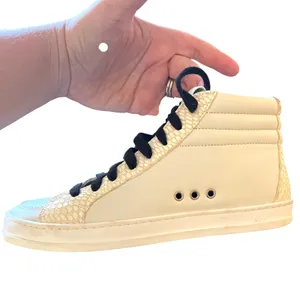 P448 Nautilus High‎ Top Skate Sneakers White Italian Size 35 (US 5) EUC thumbnail 11